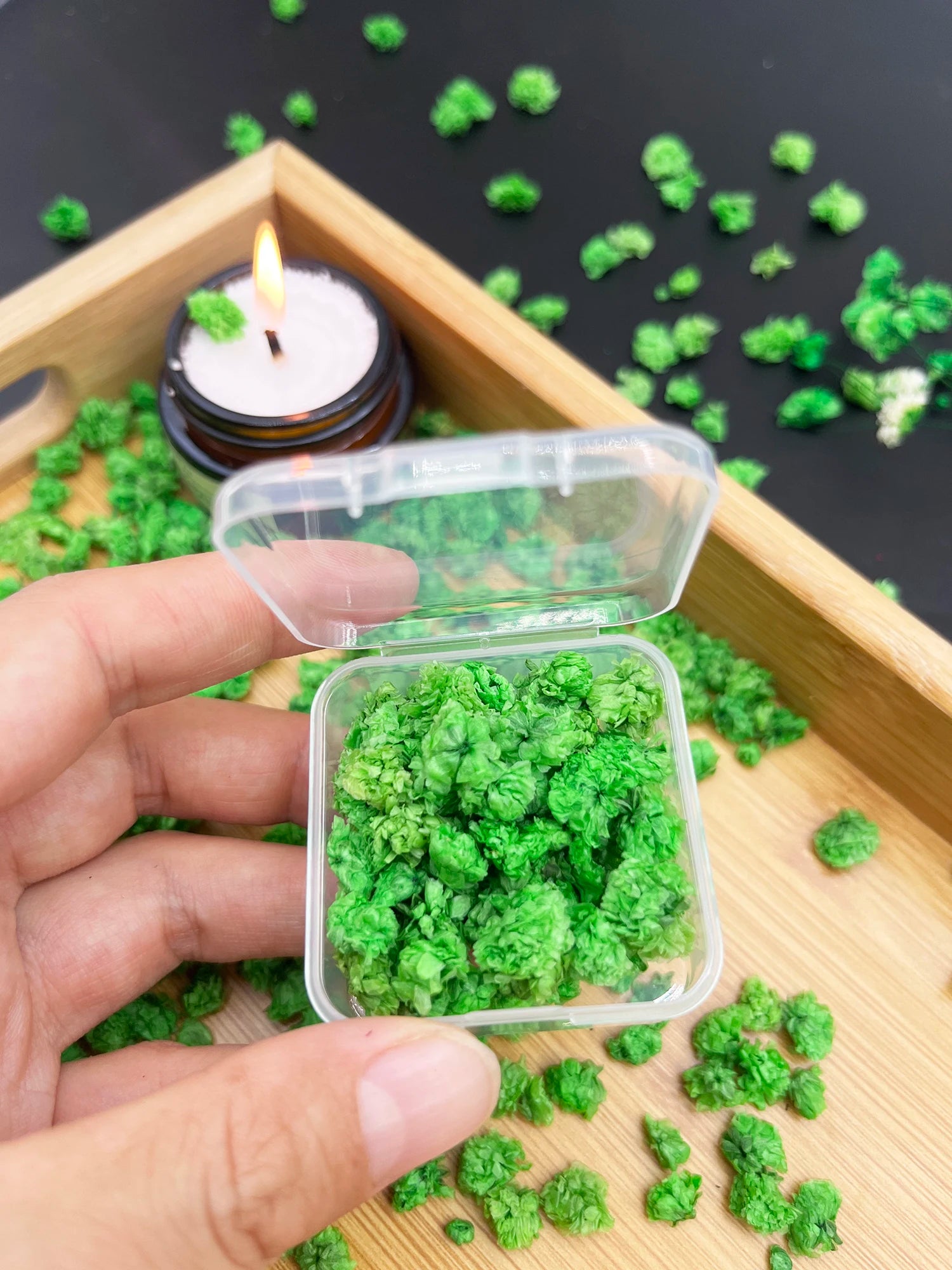 Dried Flowers Box – Candle Making, Soap, Nail Art & DIY Dried Craft Flowers Zpaxo green