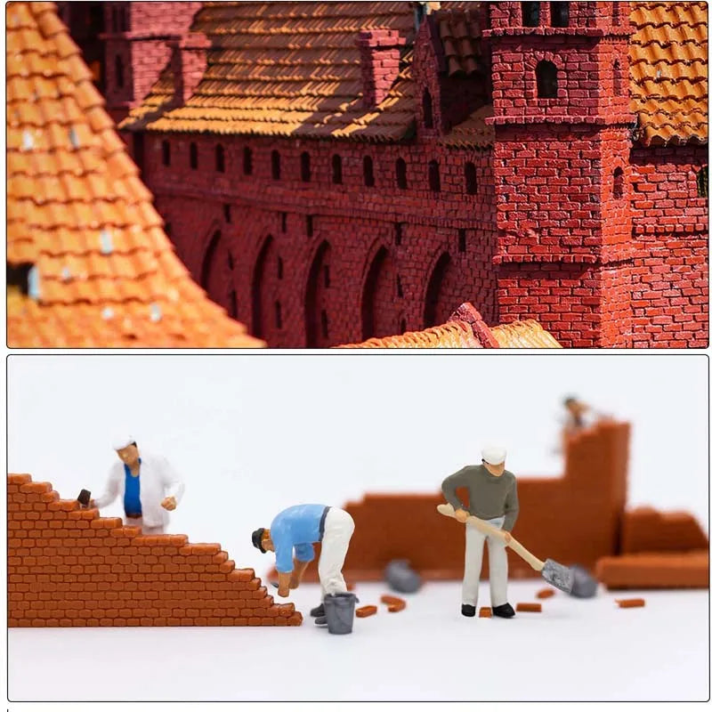Miniature Clay Roof Tiles – Dollhouse & Model Shingles Miniature Craft Tiles Zpaxo