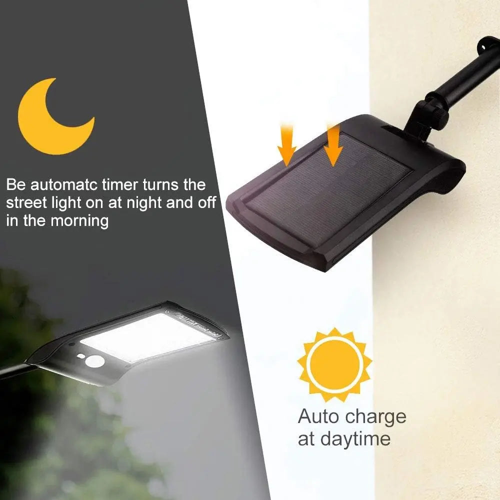 Solar Lights Outdoor LED Solar Powered Security Lights Motion Sensor Wall Lamp Bright Waterproof Solar Lamp with 180° Adjustable Zpaxo