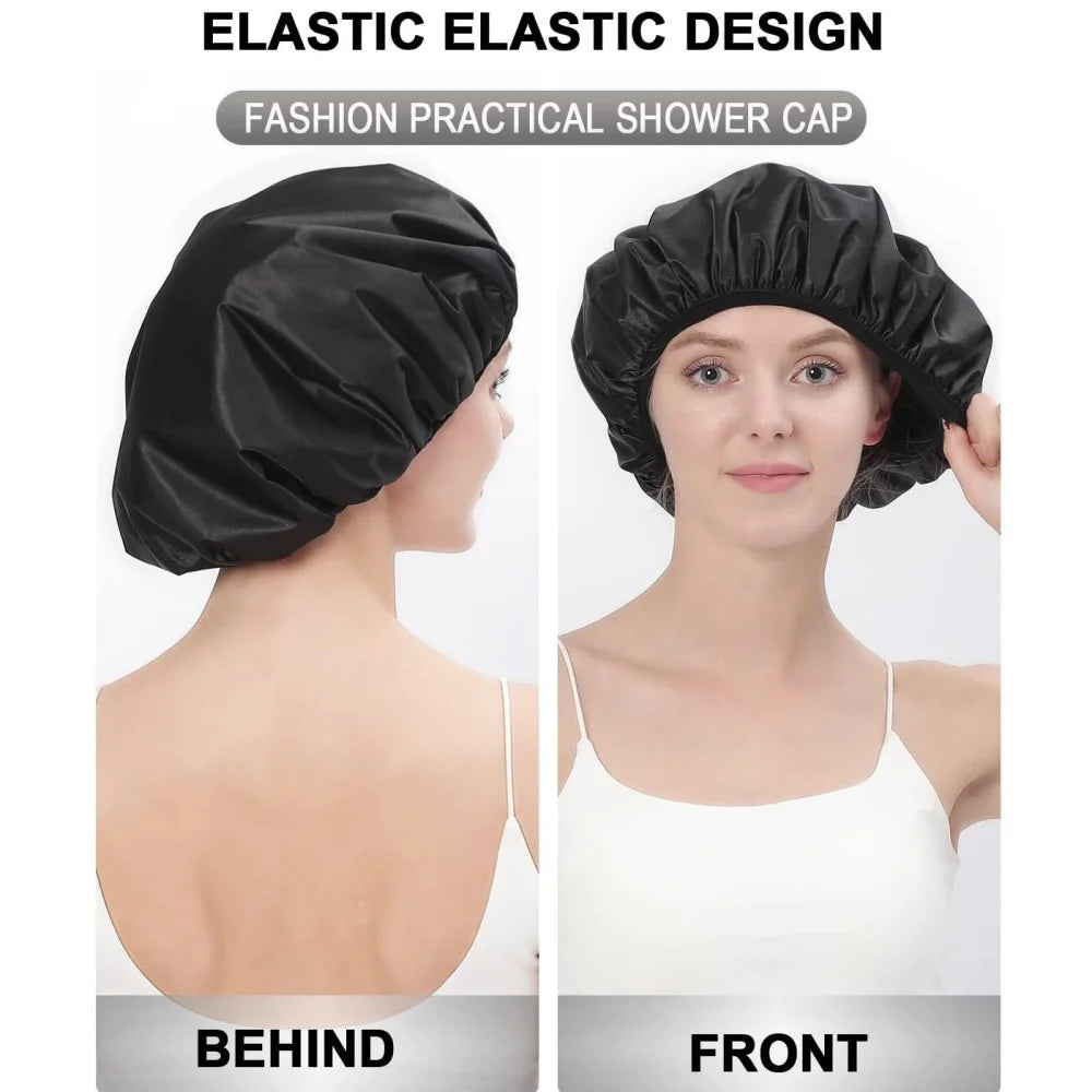 Reusable Shower Cap Dry Hair Function Suitable Women Microfiber Towel Zpaxo