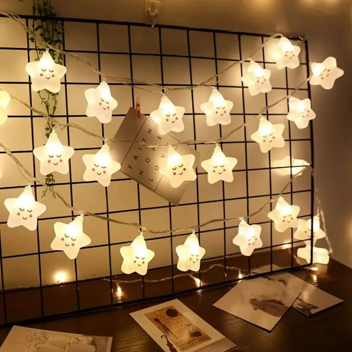 Star LED String Lights Battery Powered Decorative Decorations Zpaxo