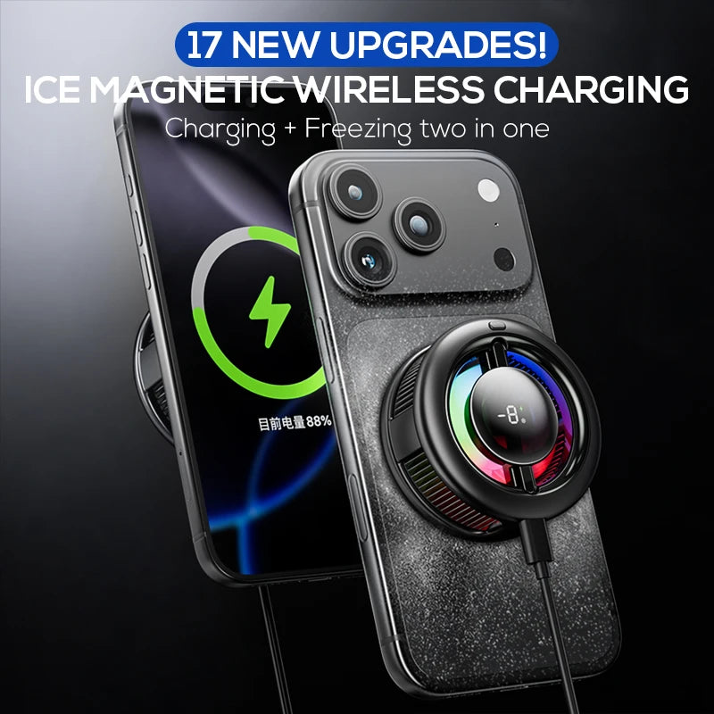 MEMO CX19 Magnetic Phones Cooler 15W Wireless Charger Semiconductor Zpaxo