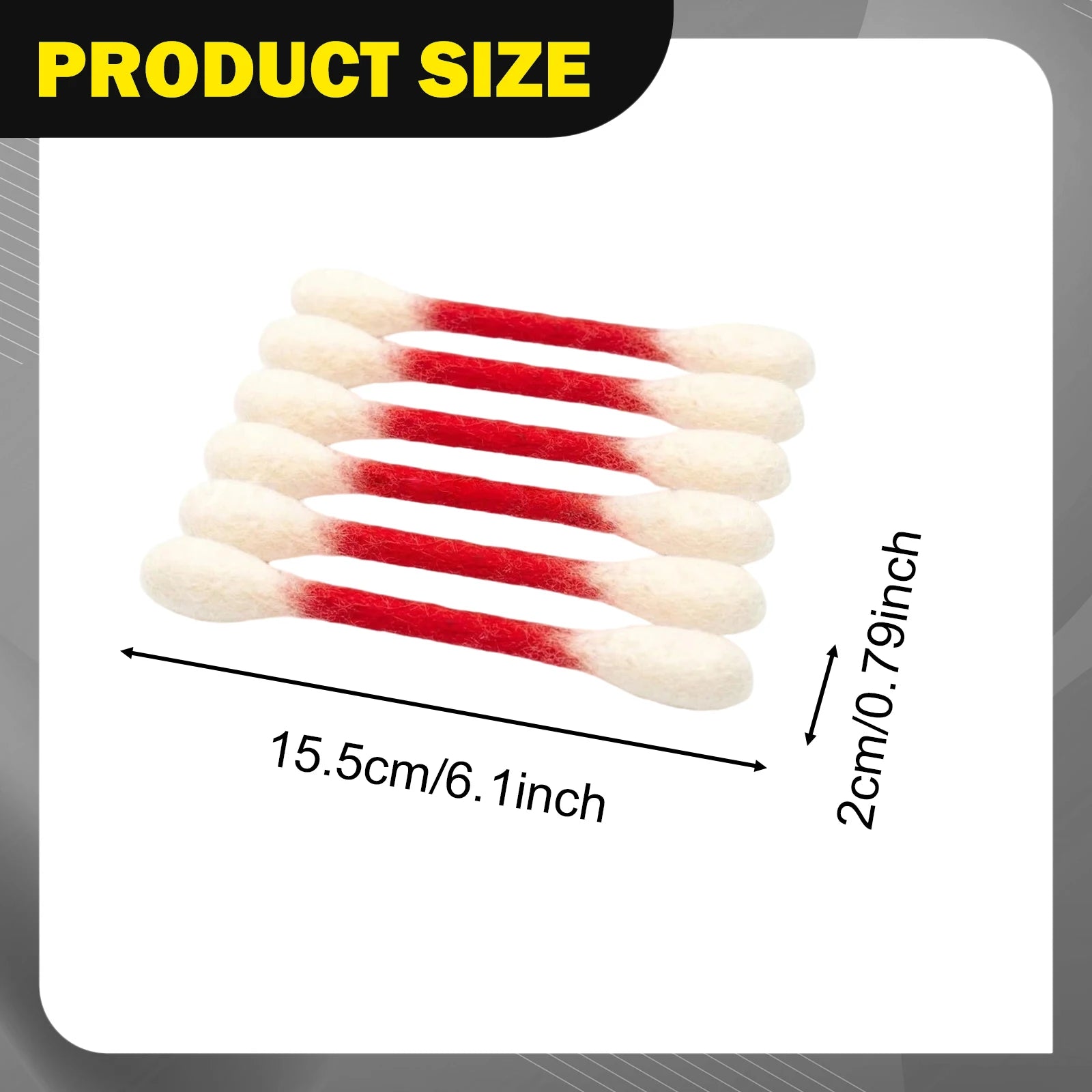 6pcs Cat Swabs Cat Toy for Indoor Cats Kittens Entertainment Cute Interactive Toy Exercise and Play Wood Cotton Pet Supplies Zpaxo 6PCS Red