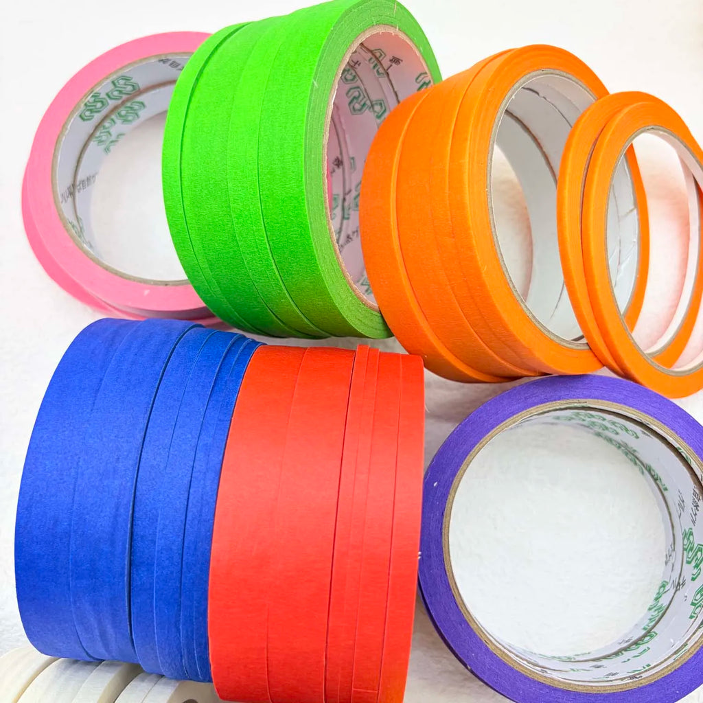 3/6 Rolls 3size Colorful Paper Masking Painters Tapes Painting Labeling Arts Crafts,Removal for Crafts, Labeling,DIY Decorative Zpaxo