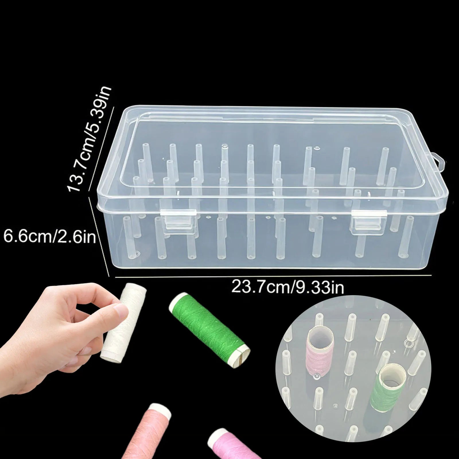 Sewing Thread Storage Box – 24 or 42 Axis Dustproof Organizer Thread Storage Box Zpaxo