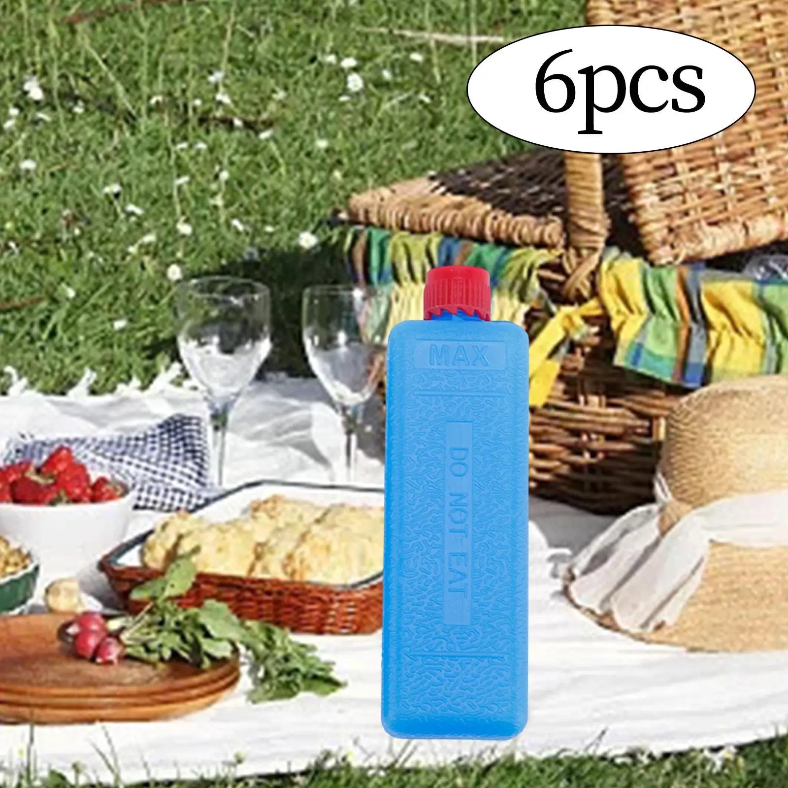 6-12PCS Ice Blocks Reusable Rectangular Ice Pack Freezer Packs for outdoor camping, picnics, barbecues, travel Cooling Ice Pack Zpaxo