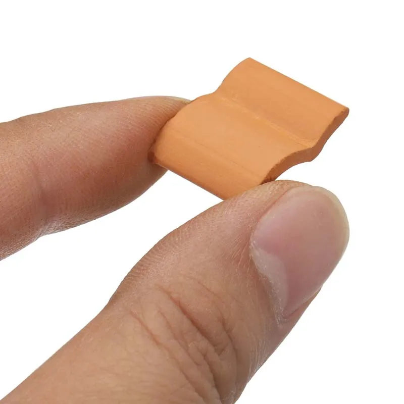 Miniature Clay Roof Tiles – Dollhouse & Model Shingles Miniature Craft Tiles Zpaxo