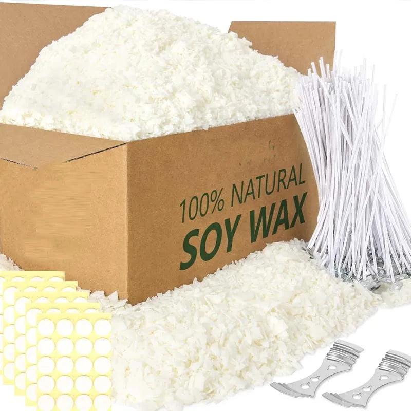 Soy Candle Making Kit – 200g Wax, 50 Wicks & Accessories Candle Making Kit Zpaxo
