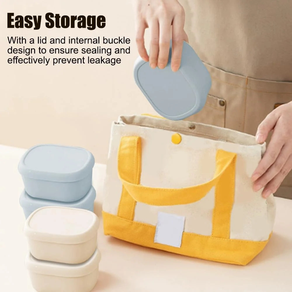 Reusable silicone containers - Large silicone food storage containers, BPA-free, airtight, dishwasher and refrigerator safe Zpaxo