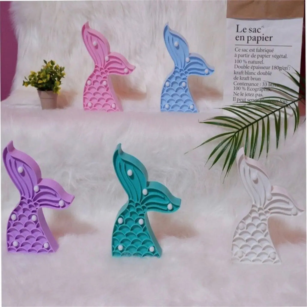 Fishtail Party Decoration Battery LED Nightlights Dorm Room Undersea Zpaxo