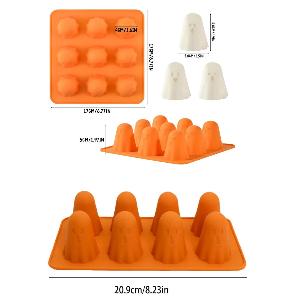 Ghost Mold Silicone Chocolate Halloween Candy Jelly Gummy Crayon Resin Zpaxo