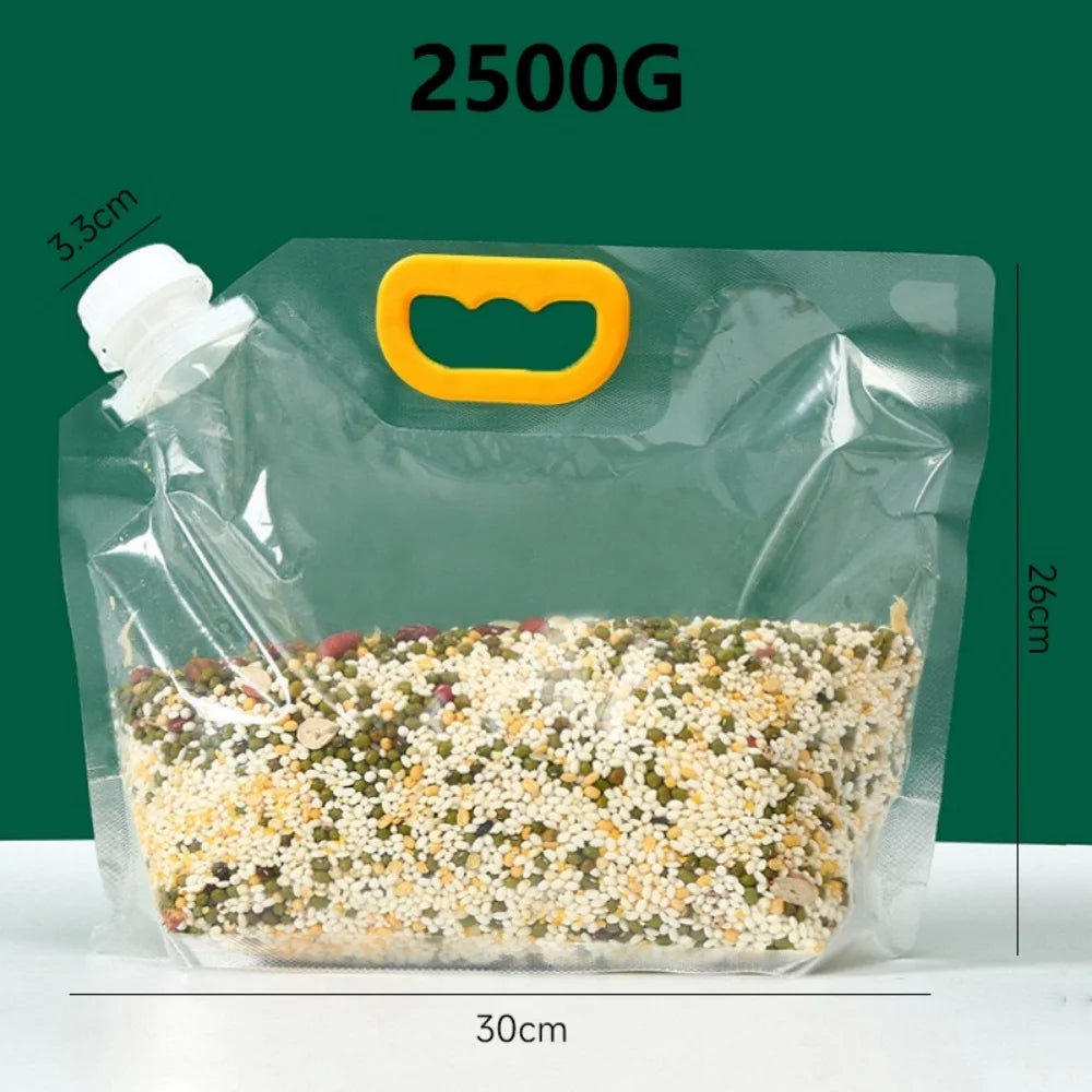 Grain Rice Bags Sealed Storage Containers Lids Moisture Prevention Zpaxo 5PCS 2500G
