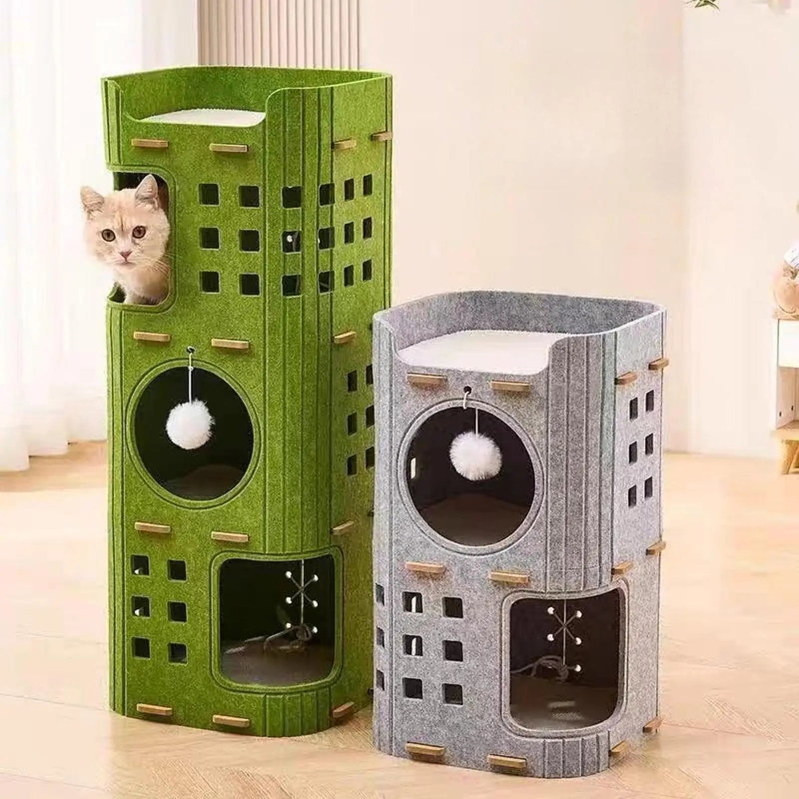 Cat Bed Cave Indoor Outdoor Cats Kitten Kitty Cat House for pet Sleeping Resting Playing Nest Tunnel Hideaway Anti Scratch Hut Zpaxo