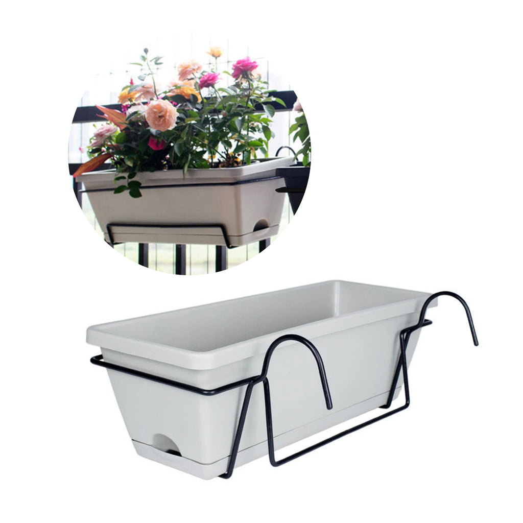 Hanging Planter For Balcony Railing Planter Ornament Hanging Flower Pot Window Box Planter for Farmhouse Rectangular Plant Baske Zpaxo