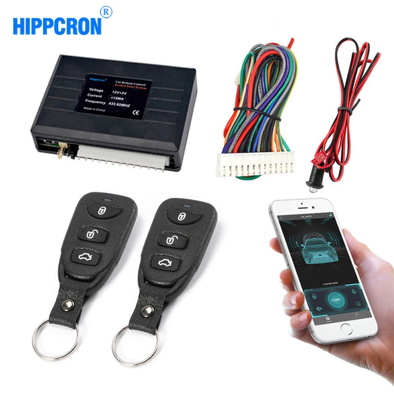 Universal Car Alarm Systems Auto Remote Central Door Lock Keyless APP