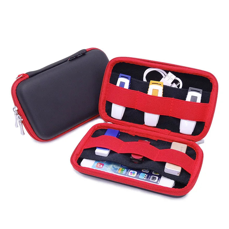 GUANHE 2.5 inch Electronics Cable Organizer Bag USB Flash Drive Memory Card HDD Case Travel CASE Drive Protector Bags & Cases Zpaxo A
