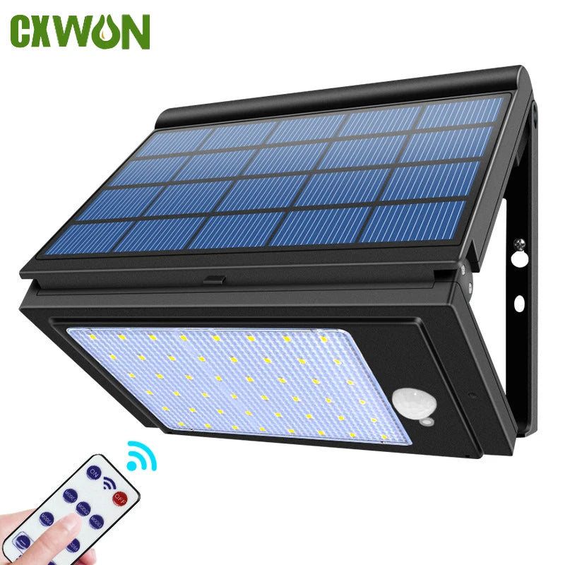 Solar Panel Lights Outdoor Motion Sensor Waterproof Folding LED Light Zpaxo