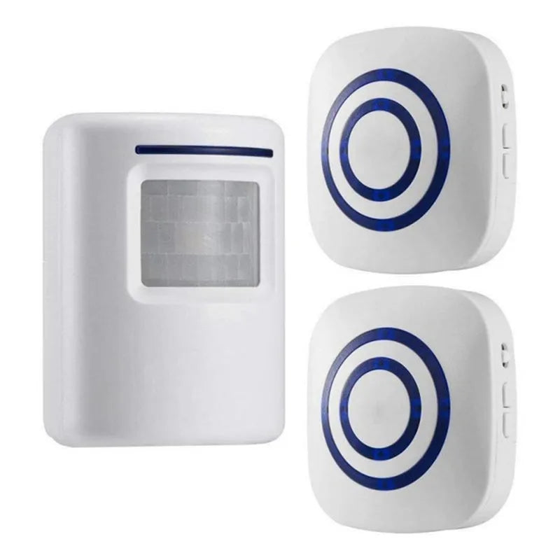 Motion Sensor Alarm 38 Chime Tunes Long Range Wireless Driveway Alarm Indoor Home Security System Electric Doorbells Zpaxo 1 sensor 2 receivers UK