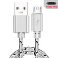 Micro USB Cable 1m 2m 3m Data Sync Charger Samsung Huawei Xiaomi HTC