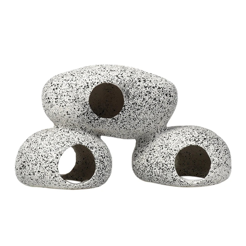 Aquarium Rock Cave Fish Tank Pond Hideaway for Shrimp Cichlid Hiding Breeding Spawning Hideout Decor Fish Tank Stone Ornament Zpaxo 01