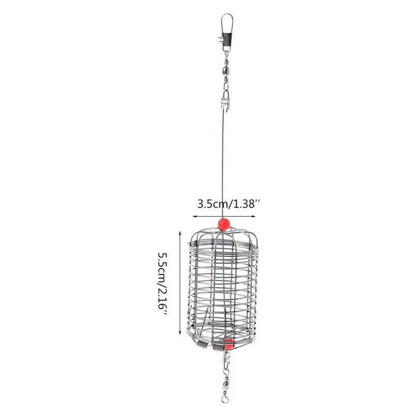 Aquarium Shrimp Small Bait Feeder Cage Dry Spinach Feeding Basket Stainless Steel Cage for Fish Floating Food Zpaxo