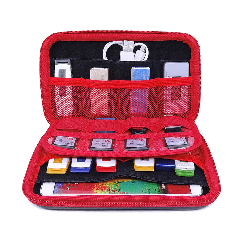 GUANHE 2.5 inch Electronics Cable Organizer Bag USB Flash Drive Memory Card HDD Case Travel CASE Drive Protector Bags & Cases Zpaxo