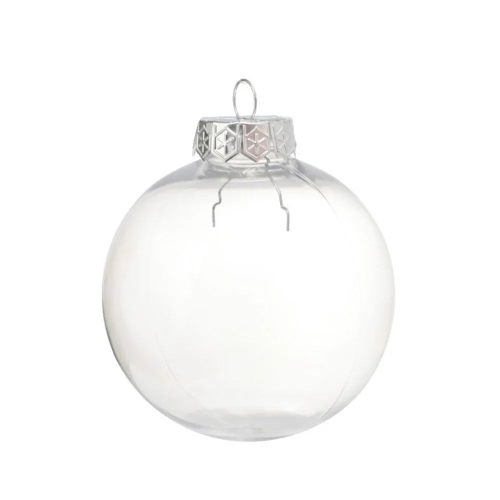 Clear Fillable Christmas Baubles 6cm 8cm 10cm – DIY Ornaments