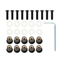 Fairing Screen Fasterners Windscreen Nut Bolt Washer Screw 10Pcs/set Universal Motorbike Windshield Fasterner Kit M5 x 15mm Zpaxo black