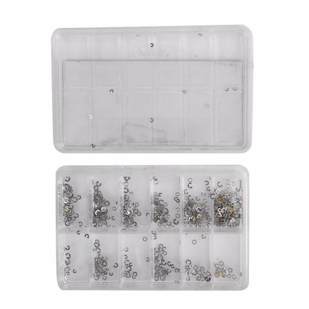 Box Metal Watch Washer Clip Assorted 12 Chronograph Spacer Ring