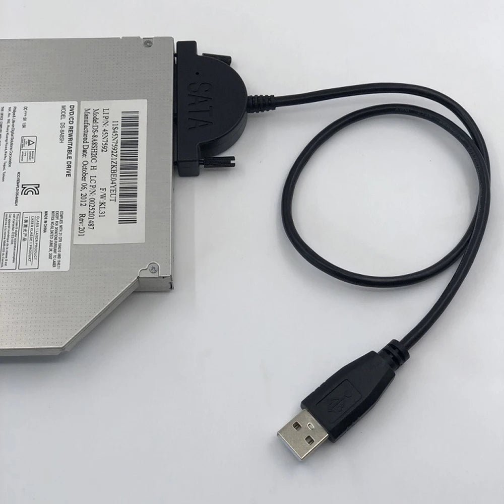 USB 2.0 7+6 13Pin Mini SATA II Cable Adapter for HDD Caddy Slimline Drive LED Indicator for Notebook CD-ROM DVD-ROM Zpaxo
