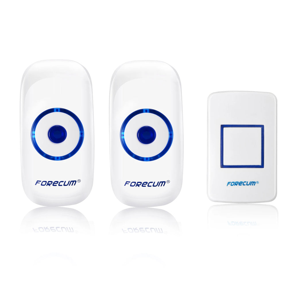 300M 110DB 36 Chime Wireless Doorbell Waterproof Remote EU US Plug Smart Door Bell Battery 1 Button 1 / 2 Receiver Zpaxo 1 button 2 receiver US