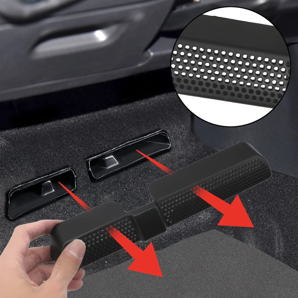 ABS Dustproof For Skoda Kodiaq 2016 2017 2018 2PCS/Set Car Air Outlet Cover Back Seat Under Ventilation Car Vent Cover Zpaxo