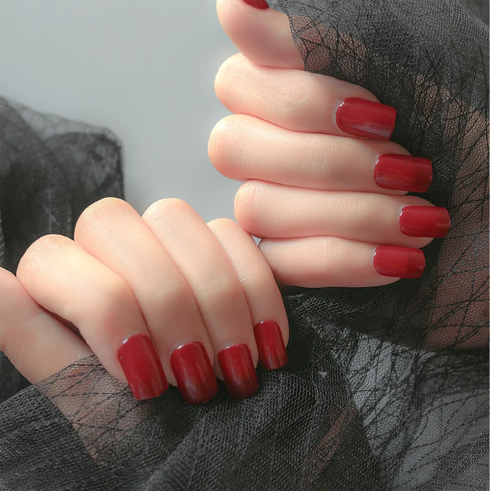 Box Detachable Square Head Short False Nails Press Artificial Zpaxo