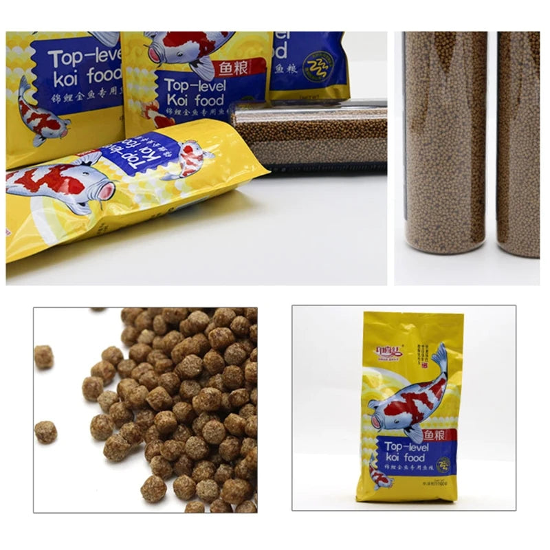120g Fish Food Pellets Koi and Goldfish Growth Formula Mini Floating Pellet Balanced Diet High Protein Clearer Water Formula Zpaxo