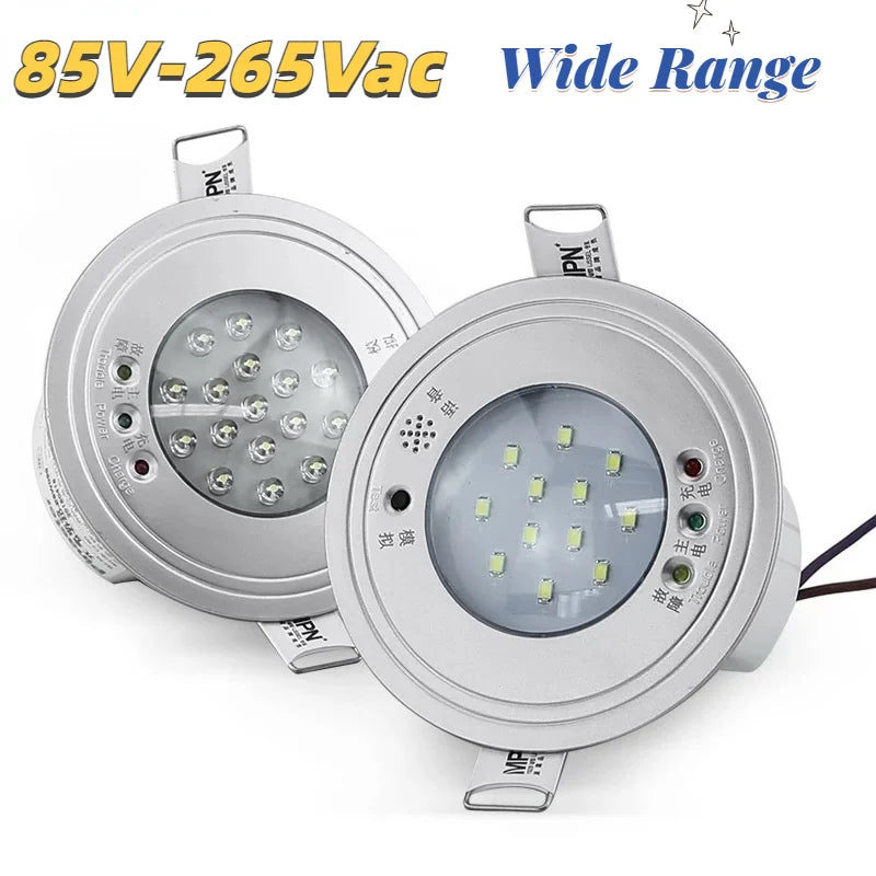 Rechargeable LED Emergency Downlight 5W Recessed Ceiling Light Emergency Downlight Zpaxo 90Mins Emergency 5W