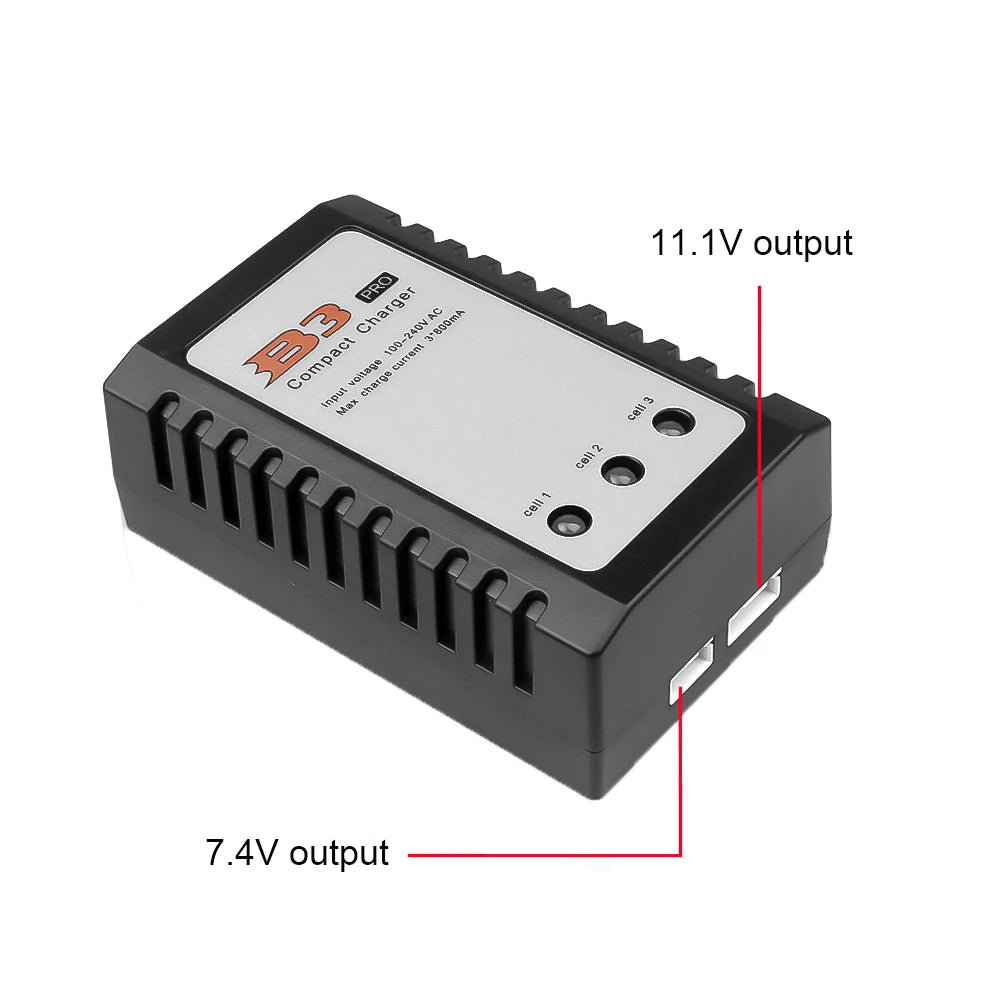 B3 Pro Compact Professional Balance Charger 100 - 240V 10W 20W for 2S 3S 7.4V 11.1V Lithium LiPo Battery B3AC Zpaxo