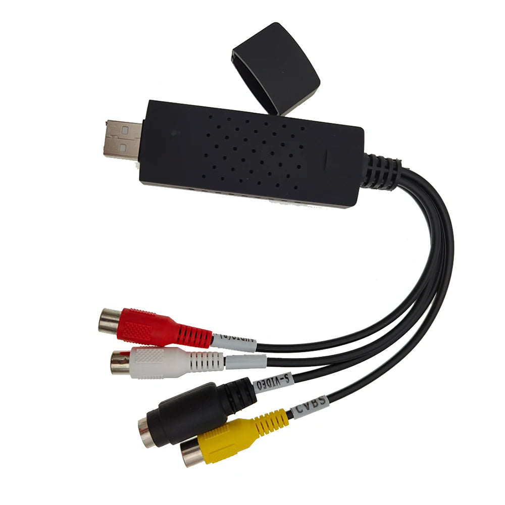 USB 2.0 to RCA Cable Adapter Converter Audio Video Capture Card Adapter PC Cables For TV DVD VHS Capture Device Zpaxo