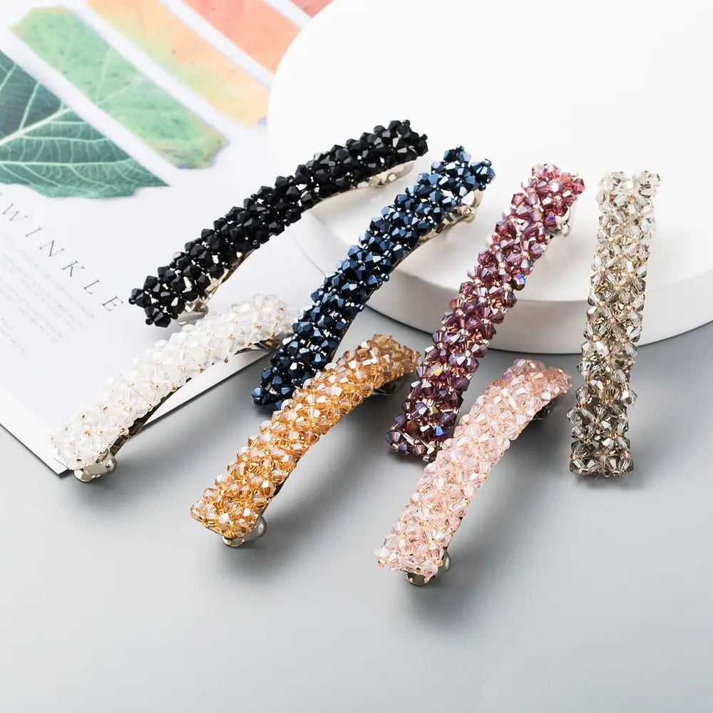 Fashion Elegant Crystal Diamond Hair Clips Women Girls Geometric Zpaxo