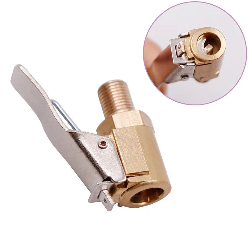 Car Tire Air Chuck Inflator Pump Valve Connector Clip-on Adapter Zpaxo