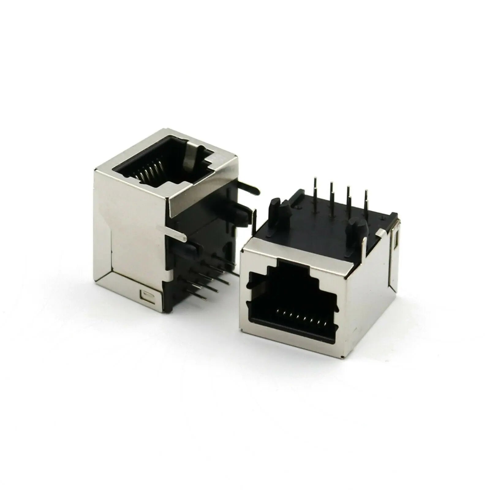 RJ45 Right Angle Ethernet 8P8C Single Network Port Female Socket PCB