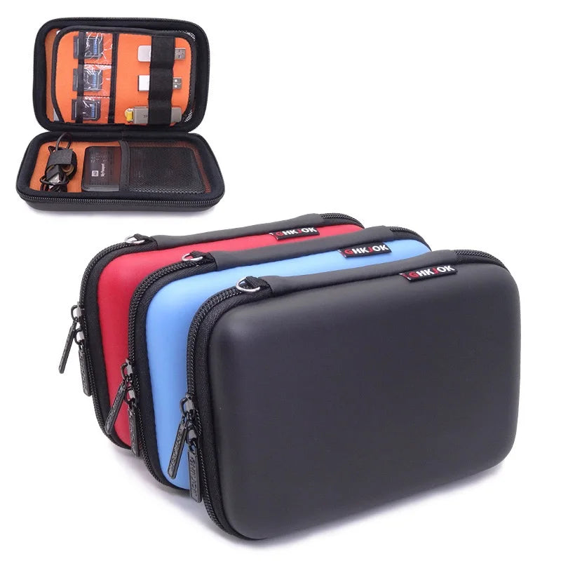 Ghkjok Big Electronics Cable Organizer Bag USB Flash Drive Memory Zpaxo