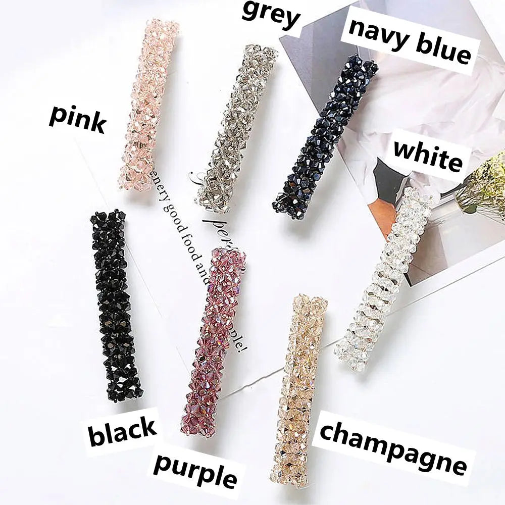Fashion Elegant Crystal Diamond Hair Clips Women Girls Geometric Zpaxo