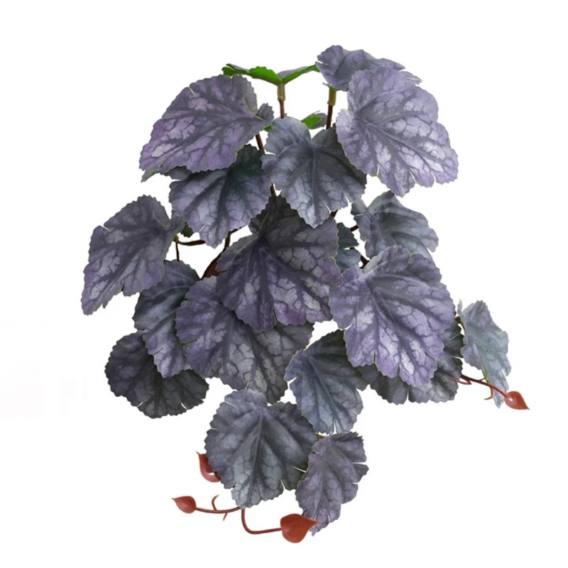 Artificial Reptile Terrarium Plants Realistic Tropical Leaves Tank Plant for Bearded Dragons Tortoises Tree Frogs 10 Styles Zpaxo 8