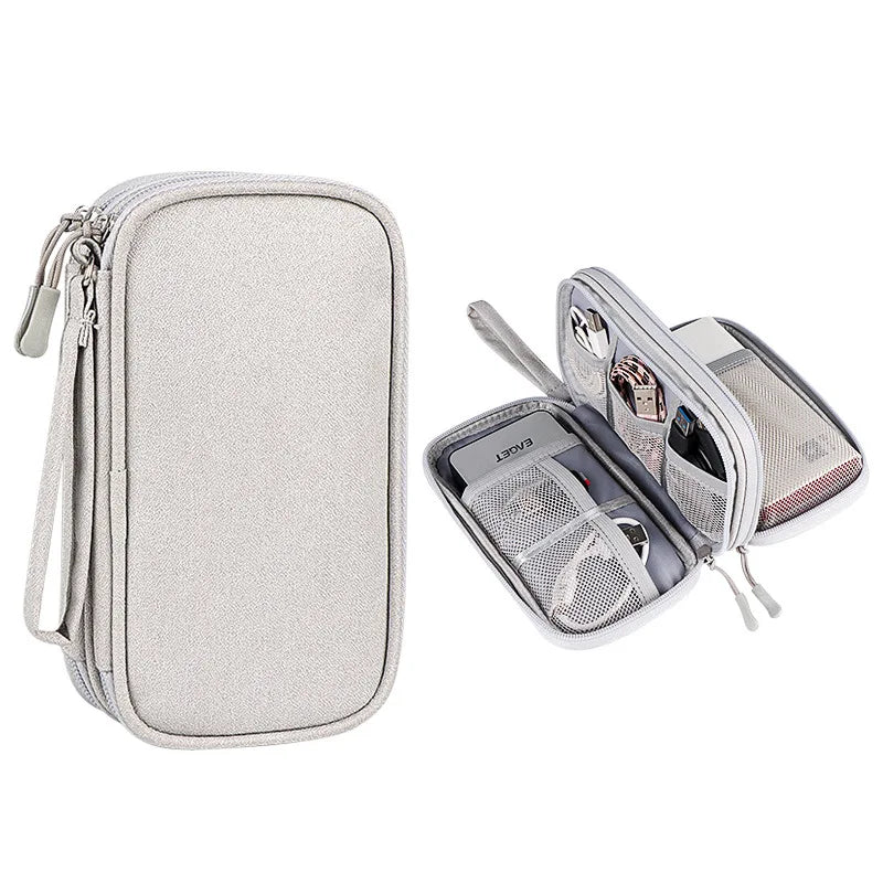 Double Layer Protective Travel Accessories Power Bank Bag Hard Drive Zpaxo