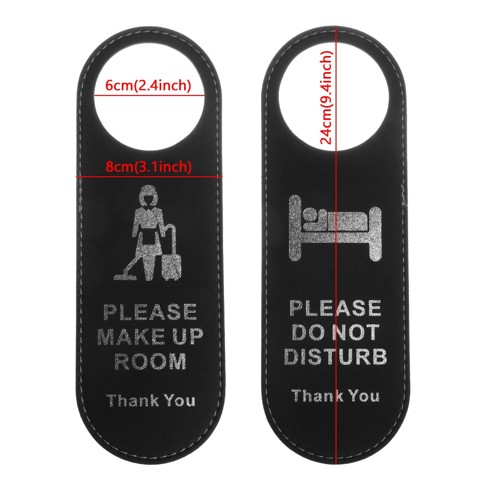 Double-Sided Door Hanger Sign – Do Not Disturb & Make Up Room Door Hanger Sign Zpaxo