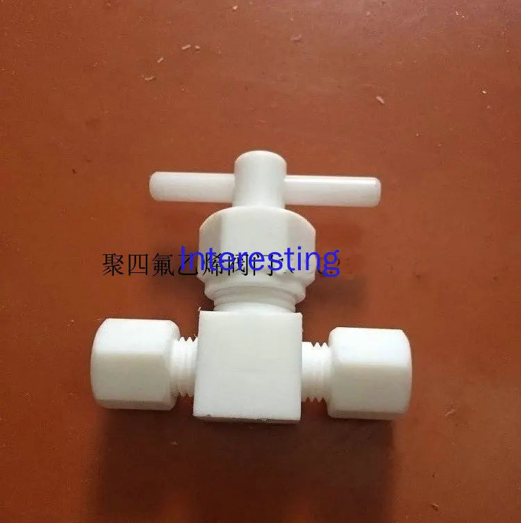 PTFE Ball Valve PTFE Straight-through Ball Valve 1/4 3/8 1/2 Anti-corrosion Acid and Alkali Resistant Polytetrafluoroethylene Zpaxo