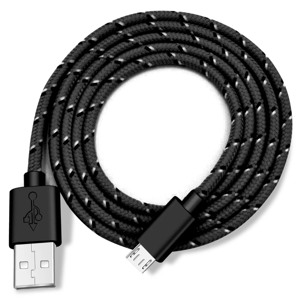 Micro USB Cable 1m 2m 3m Data Sync Charger Samsung Huawei Xiaomi HTC