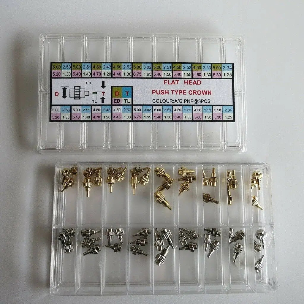 Box Replace Stainless Steel Watch Pusher Button Crown Chronograph
