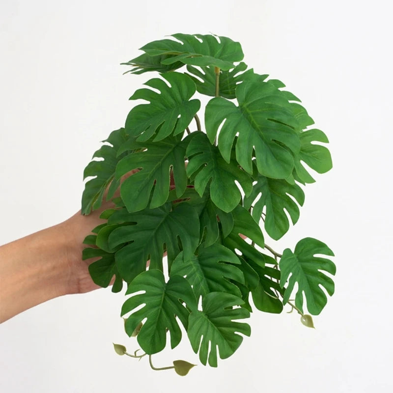 Artificial Reptile Terrarium Plants Realistic Tropical Leaves Tank Plant for Bearded Dragons Tortoises Tree Frogs 10 Styles Zpaxo