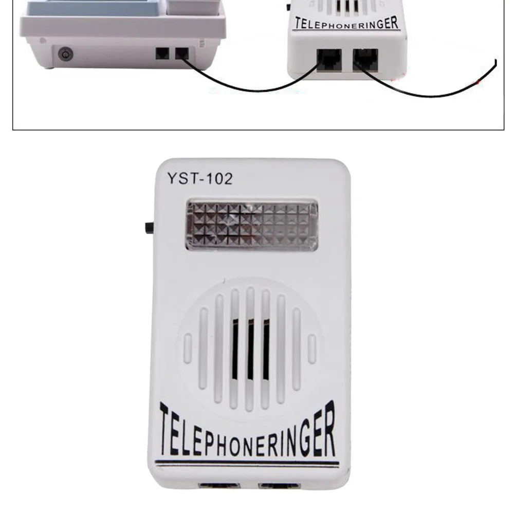 Extra-loud Ringer Sound Telephone Phone Amplifier Strobe Light